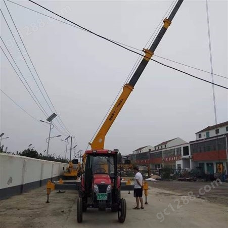 拖拉机平板吊 拖拉机改装平板随车吊 卓力重工 定制6-10吨拖拉机平板随车吊