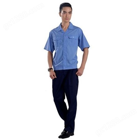 夏季工作服制服 短袖工装 柔软舒适 纯棉分体 工厂劳保装