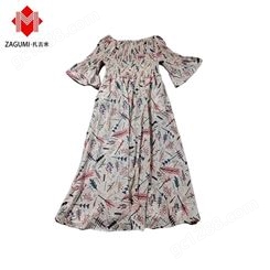 广州扎古米 二手优质货源外贸出口旧衣服批发市场出口二手女款棉质连衣裙二手裙