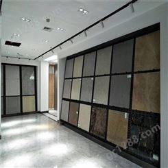 墙面冲孔板展示架 瓷砖门店展示架 黑色烤漆铁质展架定制厂家