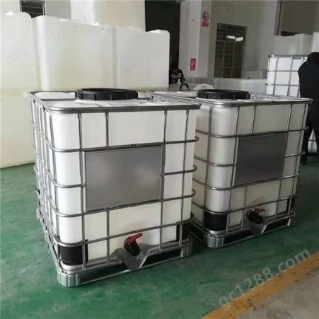 马山 全新 1000L吨桶图片 方形塑料水桶 带框架塑胶方桶尺寸