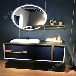 上海浴室柜定制 智能除雾 电子镜灯 烤漆多层实木柜体