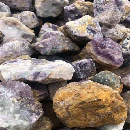 圣亚供应紫色萤石块 炼钢氟化钙含量90%以上 量大优惠