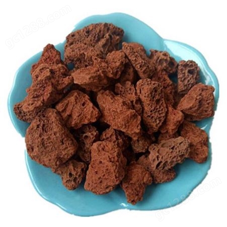 圣亚矿产供应 大块红色黑色火山石滤料用 火山石颗粒