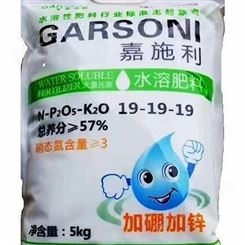 嘉施利19-19-19 水溶肥料 加硼加锌 提高花芽分化率、提高品质