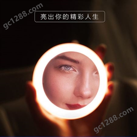 创意LED灯化妆镜品牌_便携LED灯化妆镜家好_重量|70G